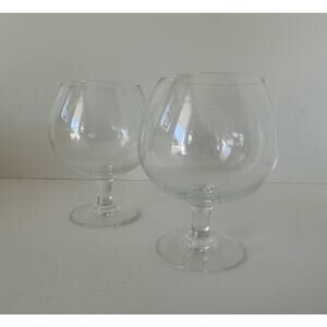 Vintage Brandy Snifters with wheat pattern, by Craftsmen Stemware set of 2